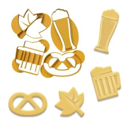 4er Ausstecher Set Oktoberfest - Keksausstecher - Cracker - Plätzchenausstecher - Ausstechformen - Männer Geschenk