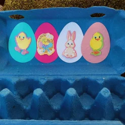 10er Eierkarton blau bunt Ostergeschenk verpacken