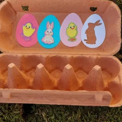 10er Eierkarton knallfarben Ostergeschenk verpacken