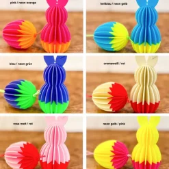 3er oder 9er Set zweifarbige Hasen zum Aufhängen – Osteranhänger im Lamellen-Look, 3D-Druck, Osterdeko innen & außen