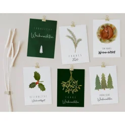 6er Postkarten-Set Weihnachten A6 Postkarte Weihnachten - Weihnachtskarte - Weihnachtspost - Grußkarte Advent, Frohes Fe