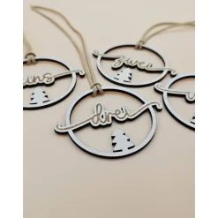 4er Set Adventskranz Zahlen Holz Adventszahlen Zahlenanhänger Adventskranzanhänger Weihnachtsdeko skandinavisch