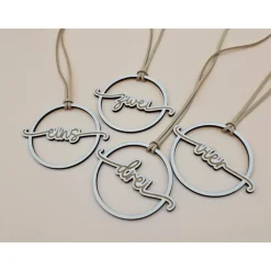 4er Set Adventskranz Zahlen Holz Adventszahlen Zahlenanhänger Adventskranzanhänger Weihnachtsdeko skandinavisch