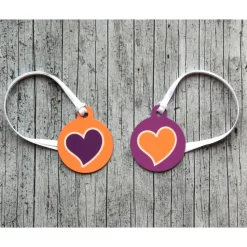 2er Set Anhänger **HerzDUO2** von ZWEIFARBIG 3,2cm Glücksbringer Oktoberfest Valentinstag Hochzeit Geburtstag Herz