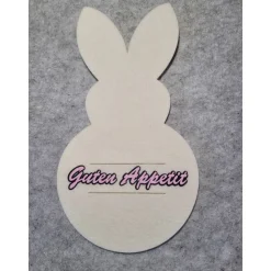 4-er Set Besteckhalter mit Osterhase aus Filz. Tischdeko für Ostern. Geschenk oder Mitbringsel