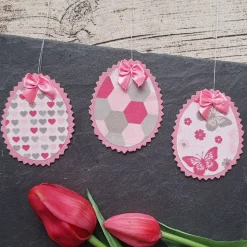 3er Set bunte Ostereier zum aufhängen ~ Osterdeko ~ Osterei ~ Deko Frühling