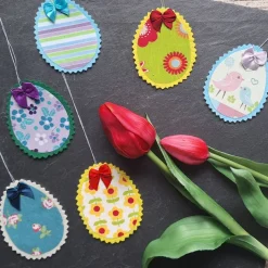 3er Set bunte Ostereier zum aufhängen ~ Osterdeko ~ Osterei ~ Deko Frühling