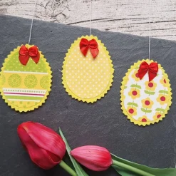 3er Set bunte Ostereier zum aufhängen ~ Osterdeko ~ Osterei ~ Deko Frühling