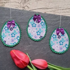 3er Set bunte Ostereier zum aufhängen ~ Osterdeko ~ Osterei ~ Deko Frühling