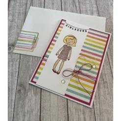 6er Set Einladungskarten zum Kindergeburtstag oder anderen Anlässen, eine Feier oder Party für kleine Mädchen Handarbeit