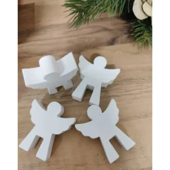 4er Set Engel aus Raysin für Kerzenteller oder Lidatorp