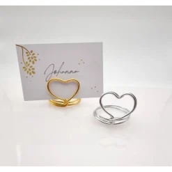 2er Set Herz Kartenhalter für Platz-, Namenskarten, Farbauswahl