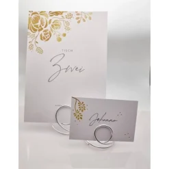 2er Set Kartenhalter für Platz-, Namenskarten und Menü oder Tischnummern , Farbauswahl