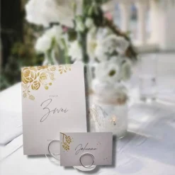 2er Set Kartenhalter für Platz-, Namenskarten und Menü oder Tischnummern , Farbauswahl