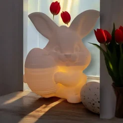 3er Set LED Teelichthalter Osterhase aus PLA | Nachhaltige Osterdeko | 3D-Druck Hasen | Frühlingsdeko Geschenk