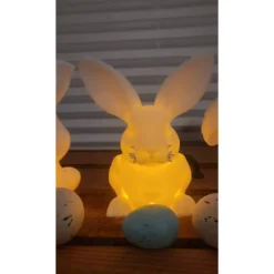3er Set LED Teelichthalter Osterhase aus PLA | Nachhaltige Osterdeko | 3D-Druck Hasen | Frühlingsdeko Geschenk