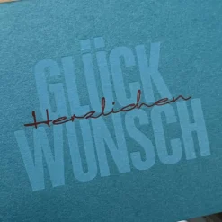 3er Set Letterpress Glückwunsch-Karten „Herzlichen Glückwunsch“