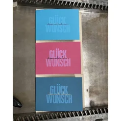 3er Set Letterpress Glückwunsch-Karten „Herzlichen Glückwunsch“