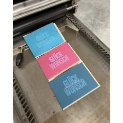 3er Set Letterpress Glückwunsch-Karten „Herzlichen Glückwunsch“