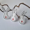 3er Set MINI-OSTERHASEN aus Filz zum Aufhängen - von he-ART by helen hesse
