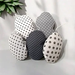 5er Set Ostereier aus Stoff zum aufhängen