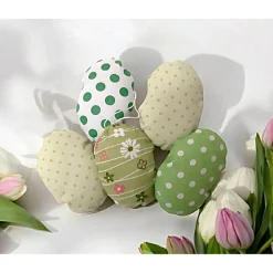 5er Set Ostereier aus Stoff zum aufhängen