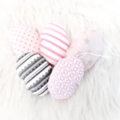 5er Set Ostereier aus Stoff zum aufhängen