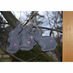 4er Set Ostern  Deko Hasen Anhänger Osterhasen Osterdeko