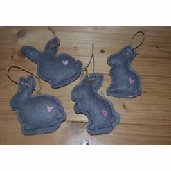 4er Set Ostern  Deko Hasen Anhänger Osterhasen Osterdeko