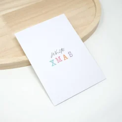 4er Set schlichte Weihnachtskarten | Karte mit Briefumschlag | Pastellfarben