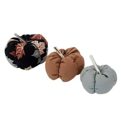 3-er Set Stoffkürbisse, herbstliche Deko-Kürbisse