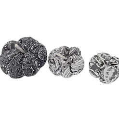 3-er Set Stoffkürbisse, herbstliche Deko-Kürbisse