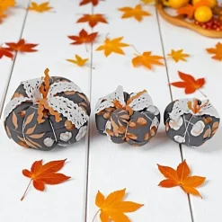 3-er Set Stoffkürbisse, herbstliche Deko-Kürbisse