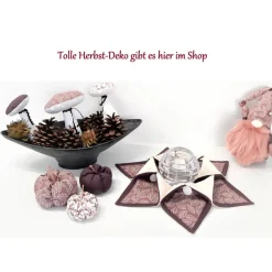 3-er Set Stoffkürbisse, herbstliche Deko-Kürbisse