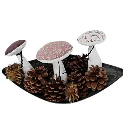 3-er Set Stoffpilze, herbstliche Deko-Pilze