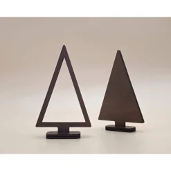 2er Set Tannenbaum aus Holz Line Art minimalistisches Design modern abstrakter Weihnachtsbaum Weihnachtsdeko Weihnachten