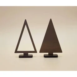 2er Set Tannenbaum aus Holz Line Art minimalistisches Design modern abstrakter Weihnachtsbaum Weihnachtsdeko Weihnachten