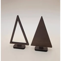 2er Set Tannenbaum aus Holz Line Art minimalistisches Design modern abstrakter Weihnachtsbaum Weihnachtsdeko Weihnachten