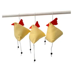 3-er Set "Verrückte Hühner", genähte Osterhühner zum Aufhängen