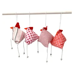 4-er Set "Verrückte Hühner", Osterhühner zum aufhängen
