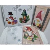 5er Set Weihnachts Grußkarten Diamond Painting – B6 11,5 x 16,5 cm handgefertigt mit Umschlägen
