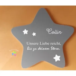 Erinnerung an ein Sternenkind | Stern wetterfest / Grabdeko
