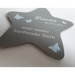 Erinnerung an ein Sternenkind | Stern wetterfest / Grabdeko