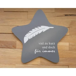 Erinnerung an ein Sternenkind | Stern wetterfest / Grabdeko