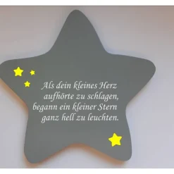 Erinnerung an ein Sternenkind | Stern wetterfest / Grabdeko
