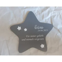 Erinnerung an ein Sternenkind | Stern wetterfest / Grabdeko