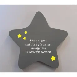 Erinnerung an ein Sternenkind | Stern wetterfest / Grabdeko