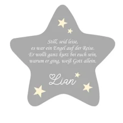Erinnerung an ein Sternenkind | Stern wetterfest / Grabdeko