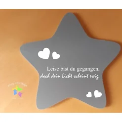 Erinnerung an ein Sternenkind | Stern wetterfest / Grabdeko
