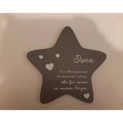 Erinnerung an ein Sternenkind | Stern wetterfest / Grabdeko